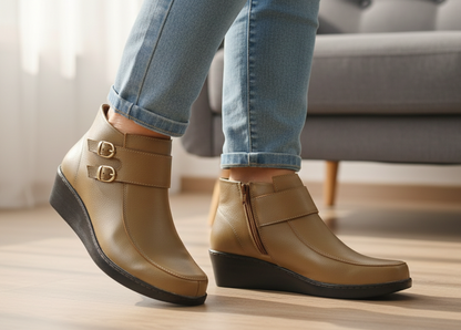 😍 BOTA EN CUERO PARA DAMA Ref.6106