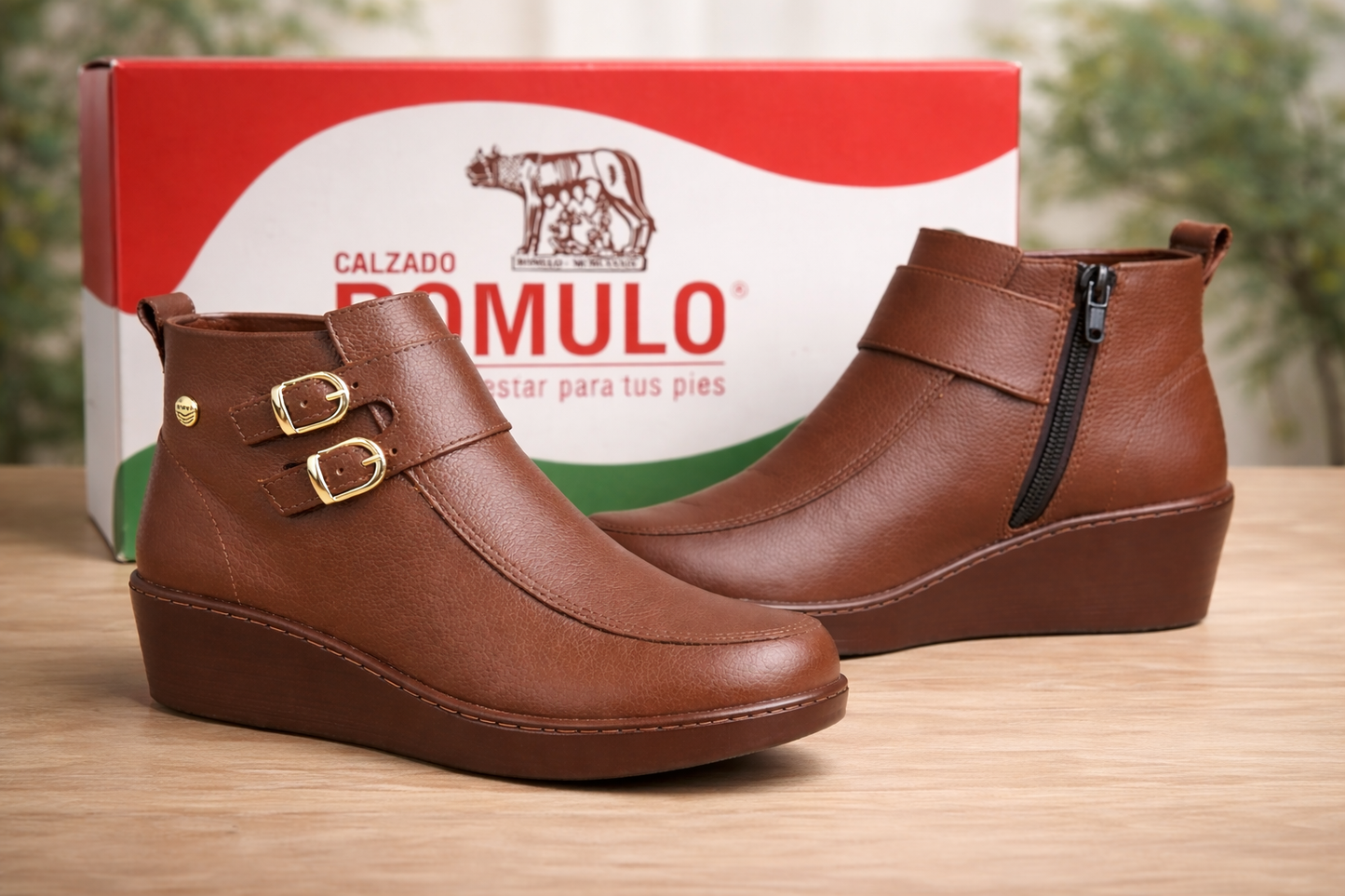 😍 BOTA EN CUERO PARA DAMA Ref.6106