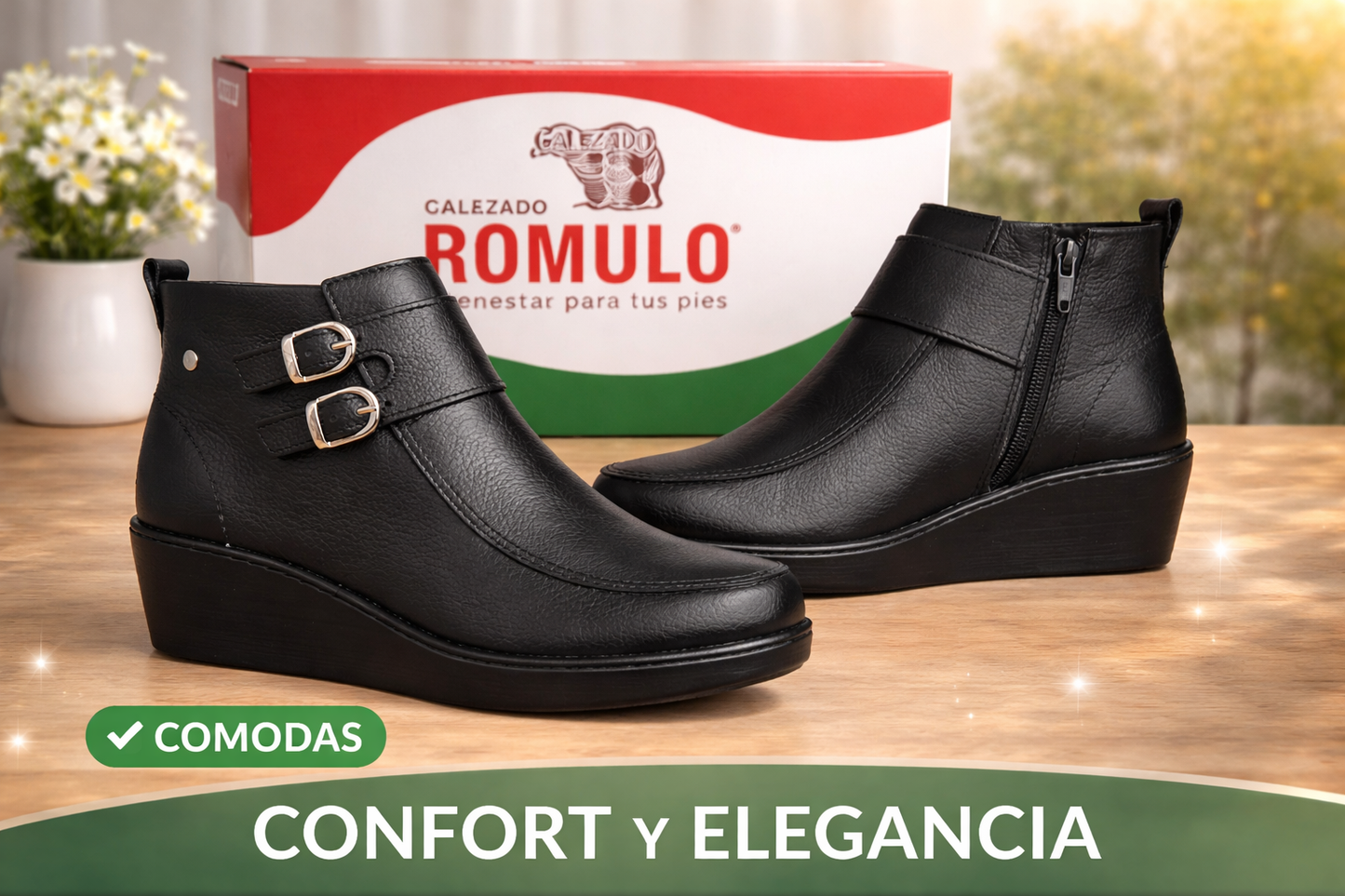 😍 BOTA EN CUERO PARA DAMA Ref.6106