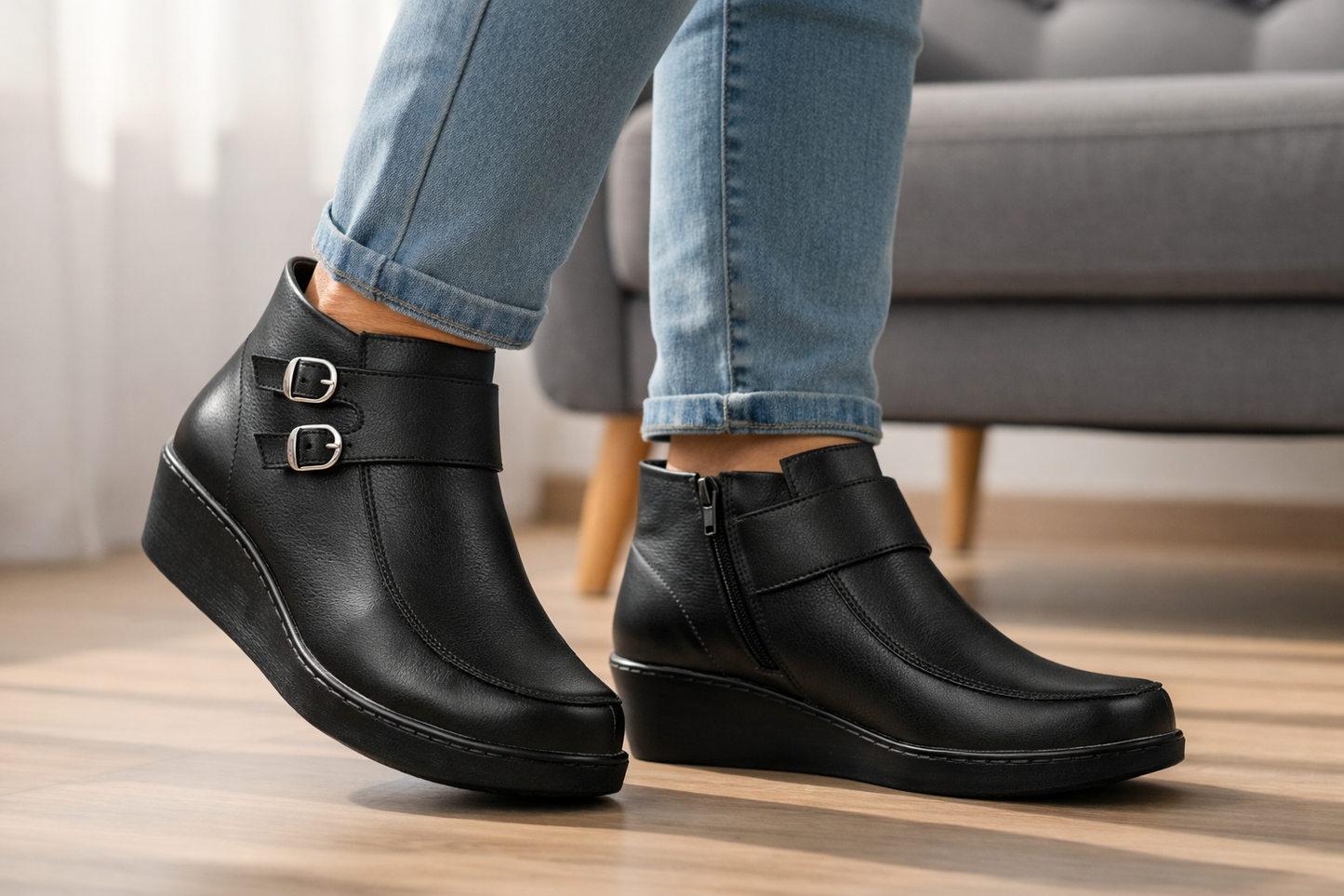 😍 BOTA EN CUERO PARA DAMA Ref.6106