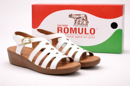 SANDALIA SABRINA MARCA ROMULO ref. 1060-BLANCO